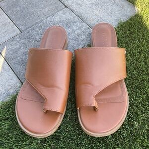DKNY Brown Leather Sandals